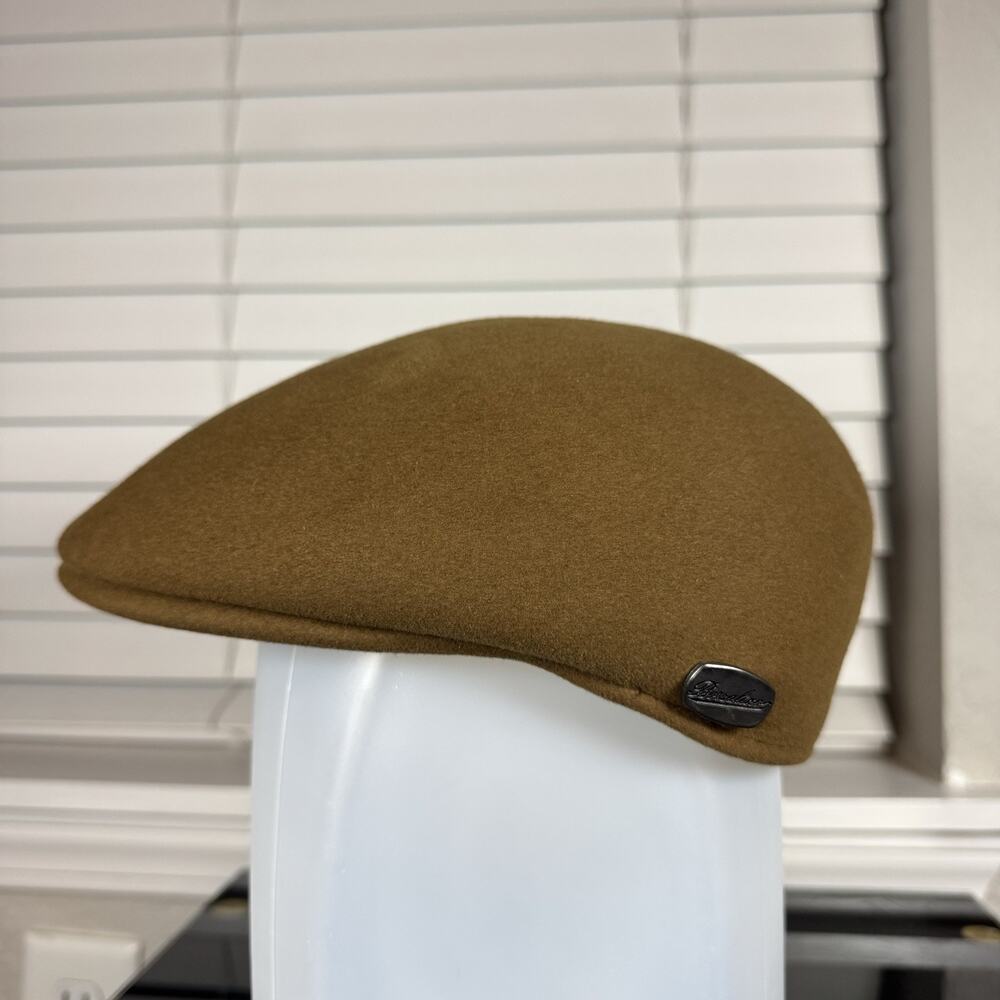 Borsalino Newsboy Felt Cap Rain Proof in Khaki Brown 7 3/8 (59 cm, Large)